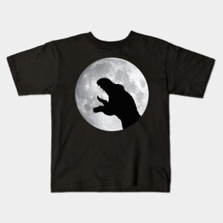 T rex moon Kids T-Shirt